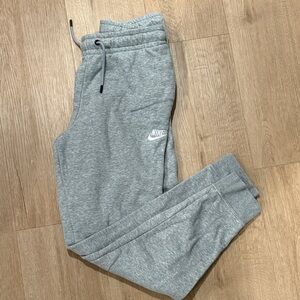 Nike Womens Logo Light Gray Sweatpants